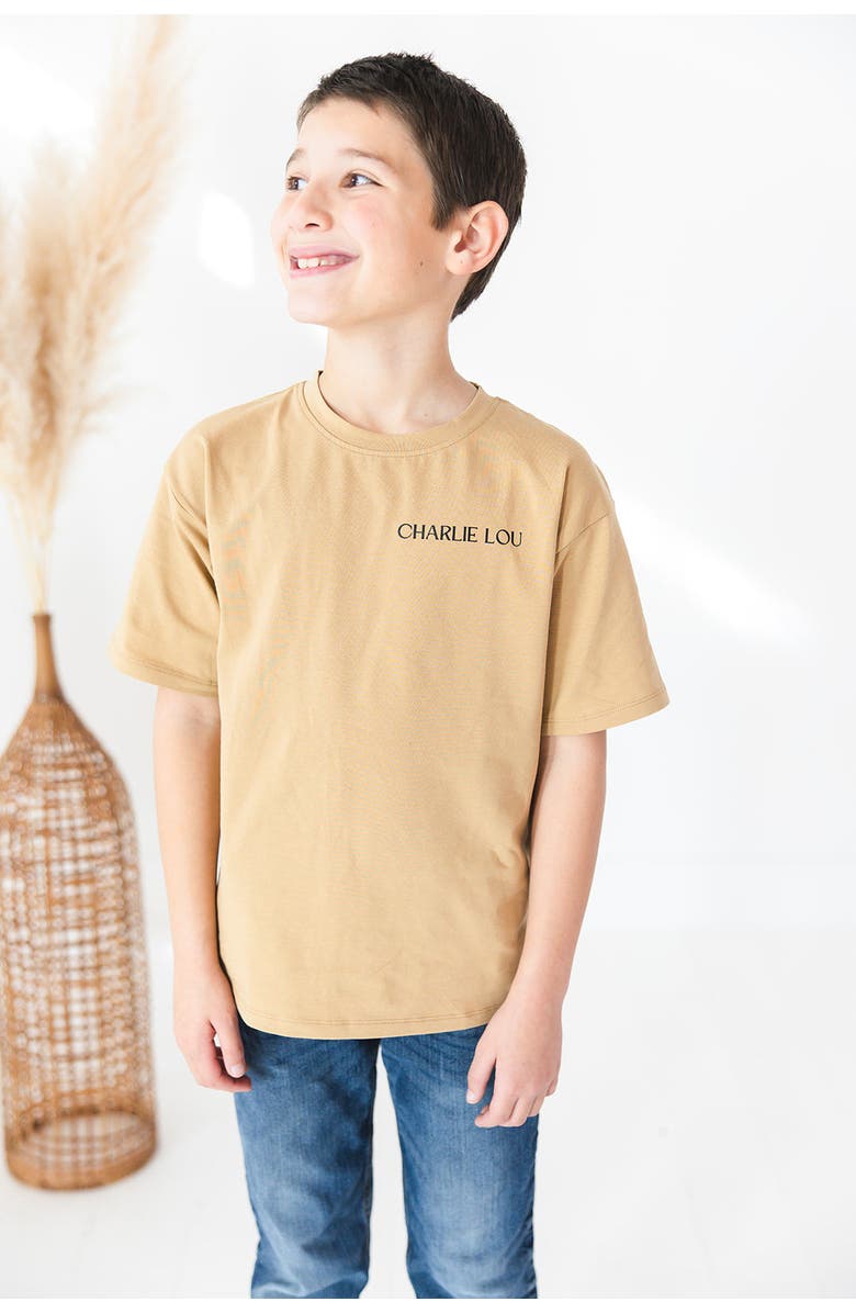 Charlie Lou Baby<sup>®</sup> Baby Boy's Beachfront Boneyard Skater T-Shirt, Alternate, color, Beige