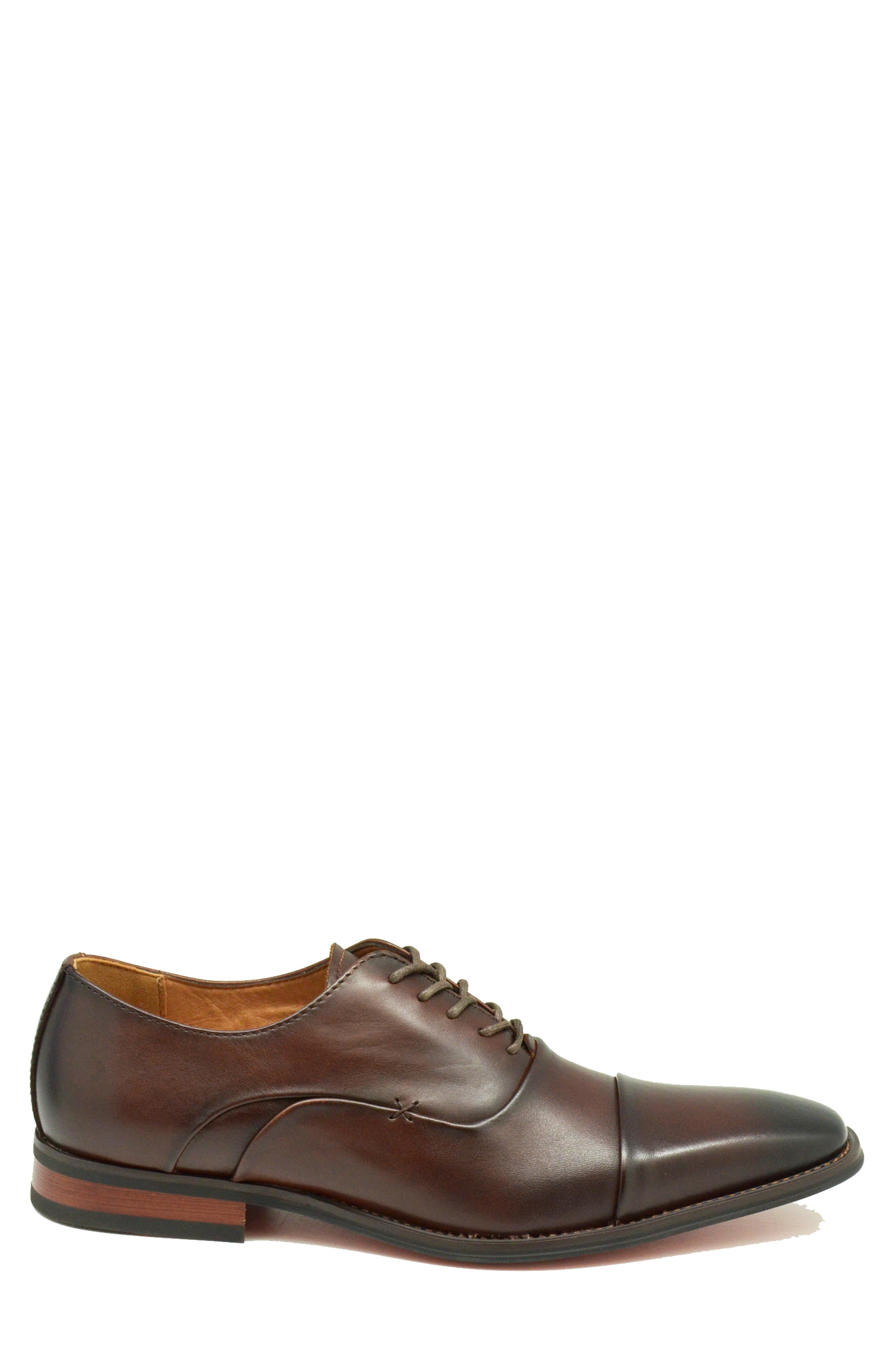 La Milano Winn Cap Toe Oxford, Alternate, color, Brown