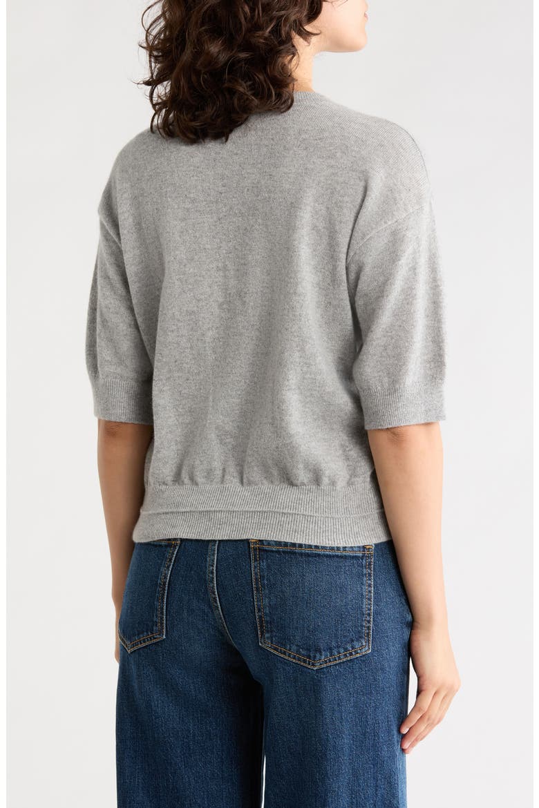Relaxed Cashmere Sweater T-Shirt, Alternate, color, LIGHT HEATHER GREY