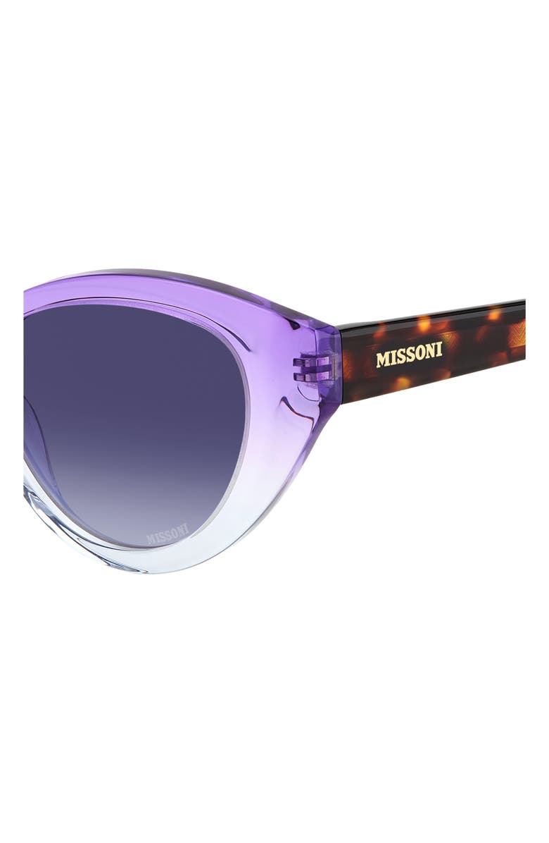Missoni 53mm Oval Cat Eye Sunglasses, Alternate, color, Violet Havana
