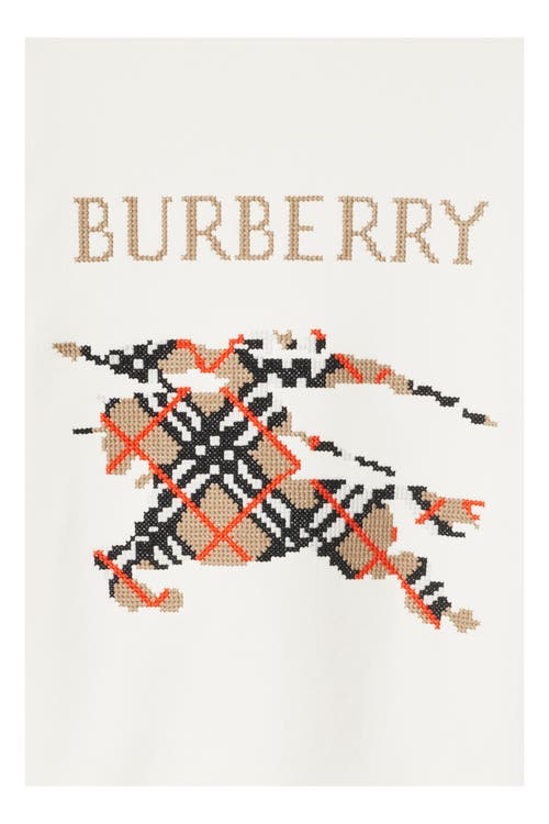 Burberry Crewneck Cotton Sweatshirt With Cross Stitch Ekd