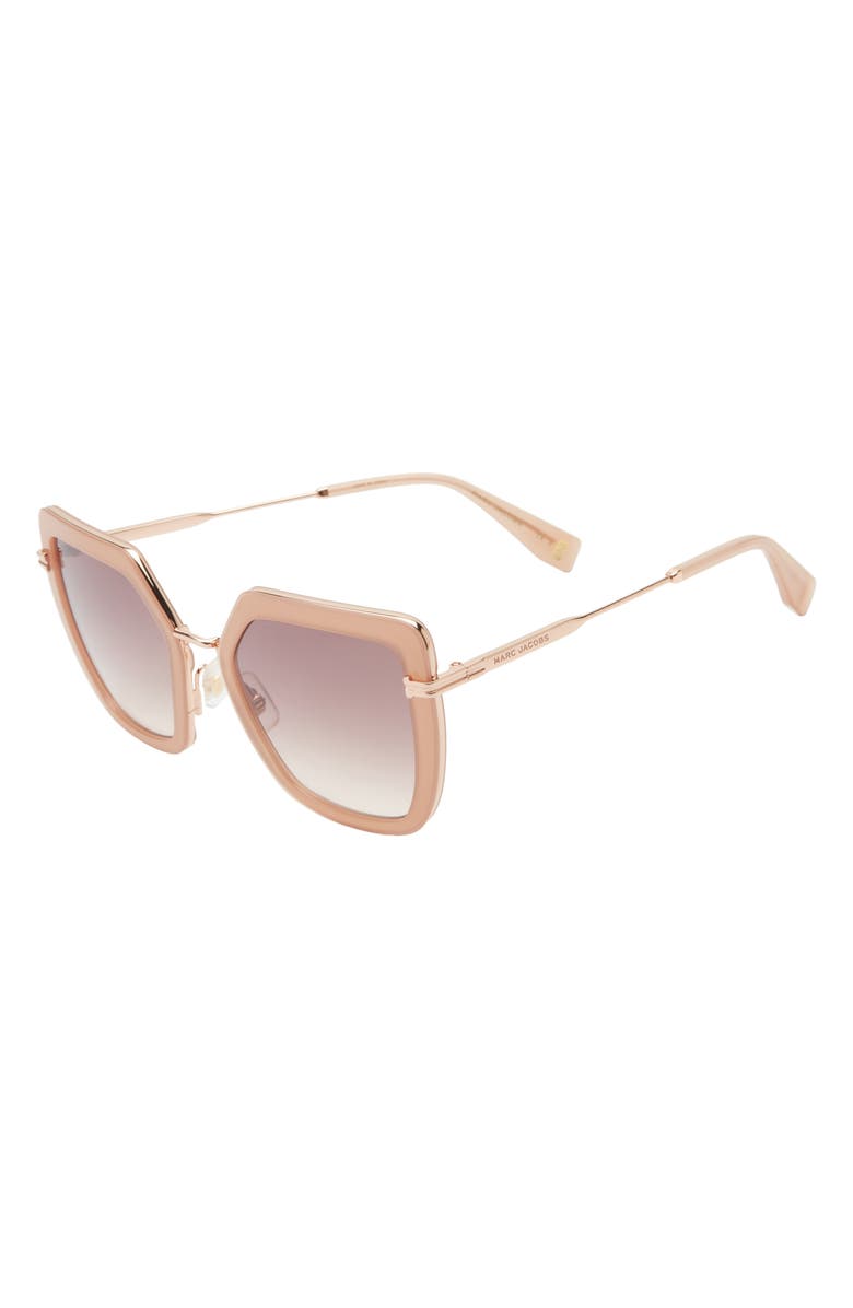 Marc Jacobs 54mm Butterfly Sunglasses, Alternate, color, Gold Beige