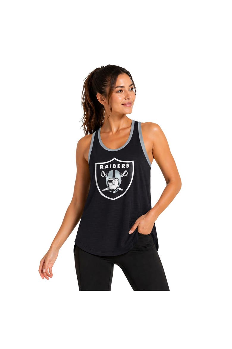 Women's G-III 4Her by Carl Banks Black Las Vegas Raiders Tater II Racerback Tank Top, Main, color, Black