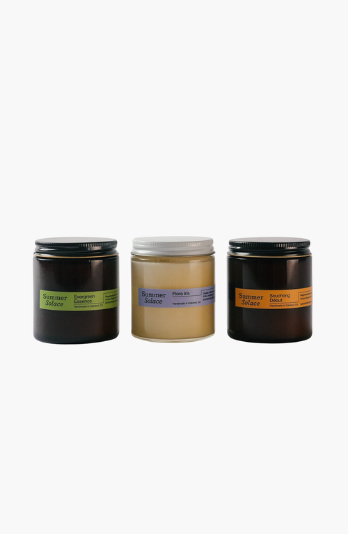 Summer Solace Tallow Perfumed Tallow Travel Candle Trio In Multi