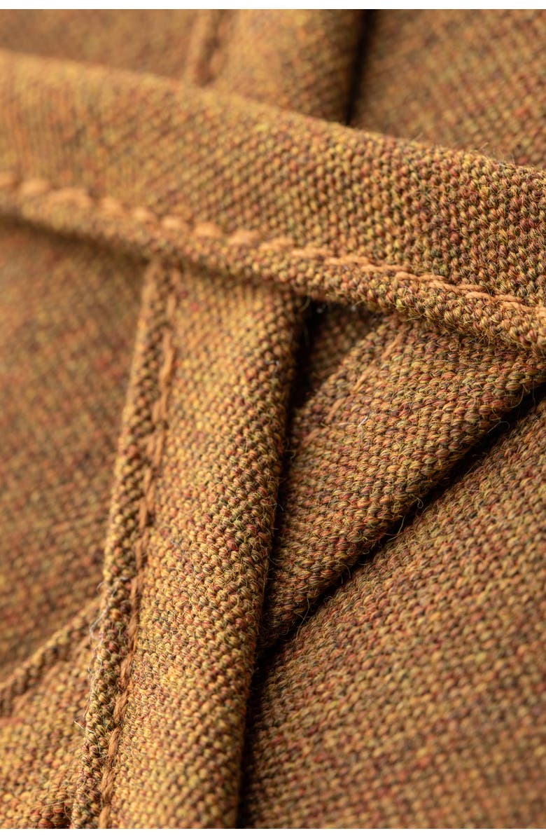 Elaine Smith Illusion Handmade dimensional applique Indoor & Outdoor Woven Accent Pillow, Alternate, color, Teak