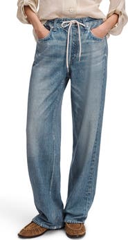 rag & bone rb Miramar Pull-On Wide Leg Cotton Terry Sweatpant Jeans