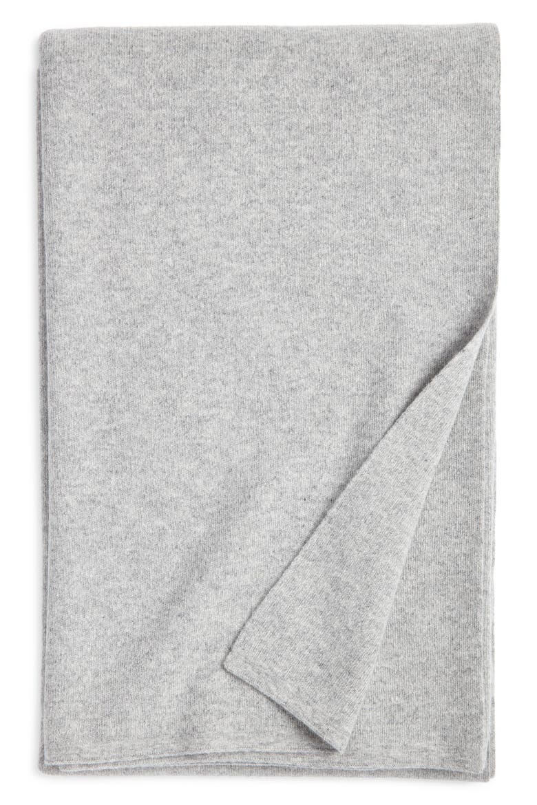 Cashmere Throw Blanket, Main, color, GREY DOVE HEATHER