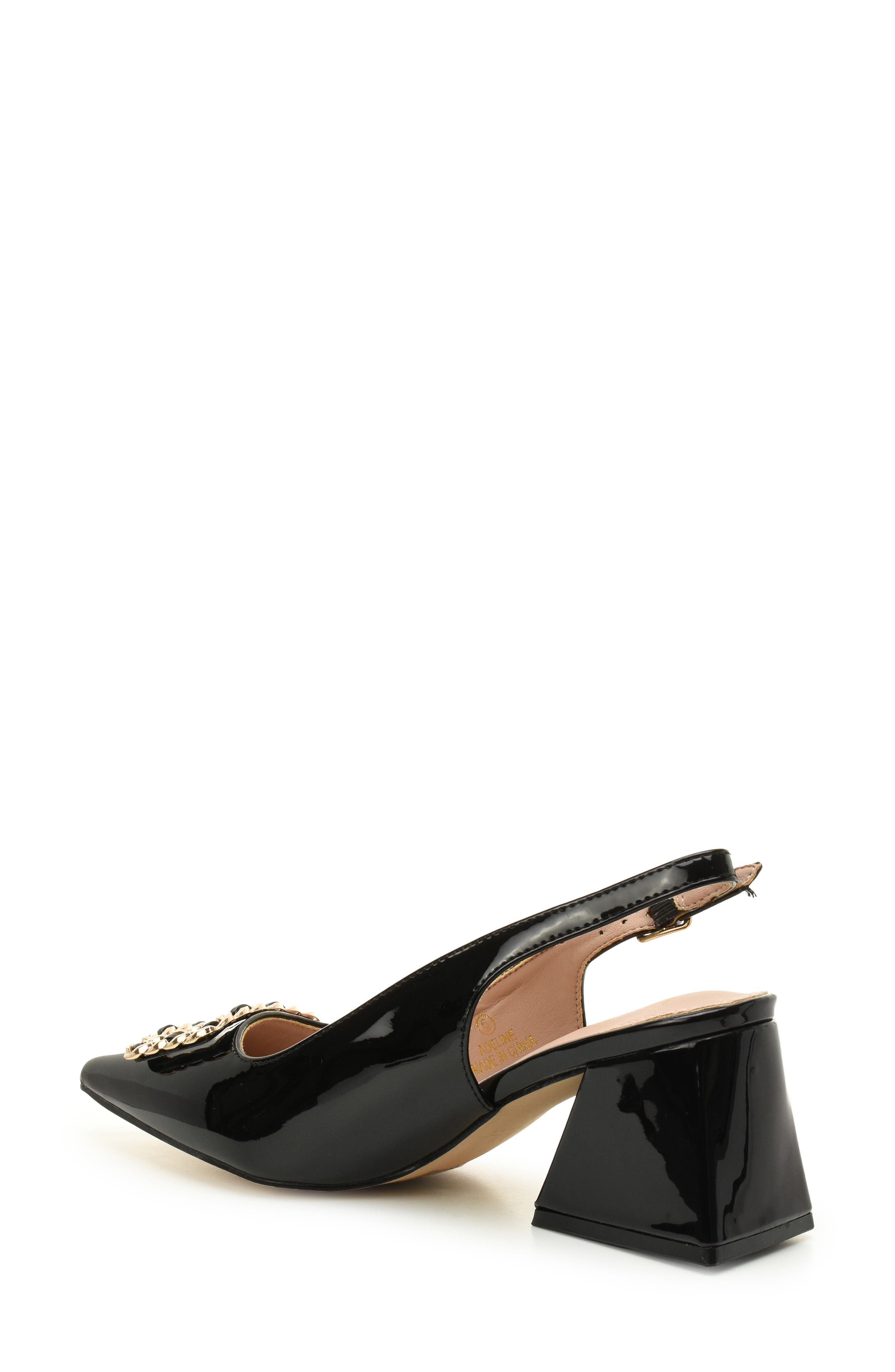 Nicole Miller Block Heel Slingback Pump, Alternate, color, Black