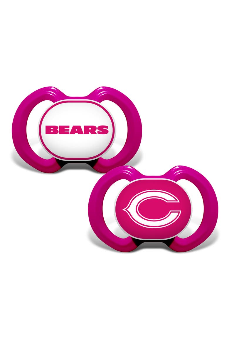 Chicago Bears Pink Pacifier 2-Pack, Main, color, Multicolor