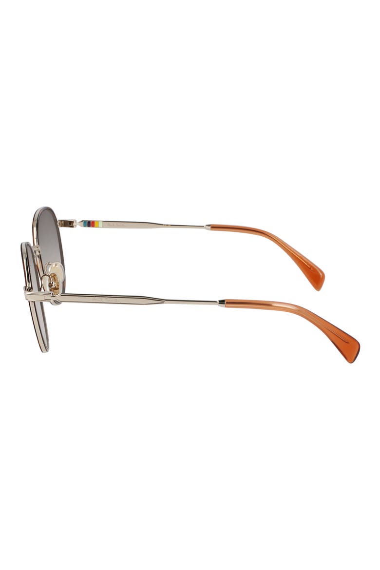 Mabley 53mm Gradient Round Sunglasses, Alternate, color, 709 LIGHT GOLD/ HAVANA