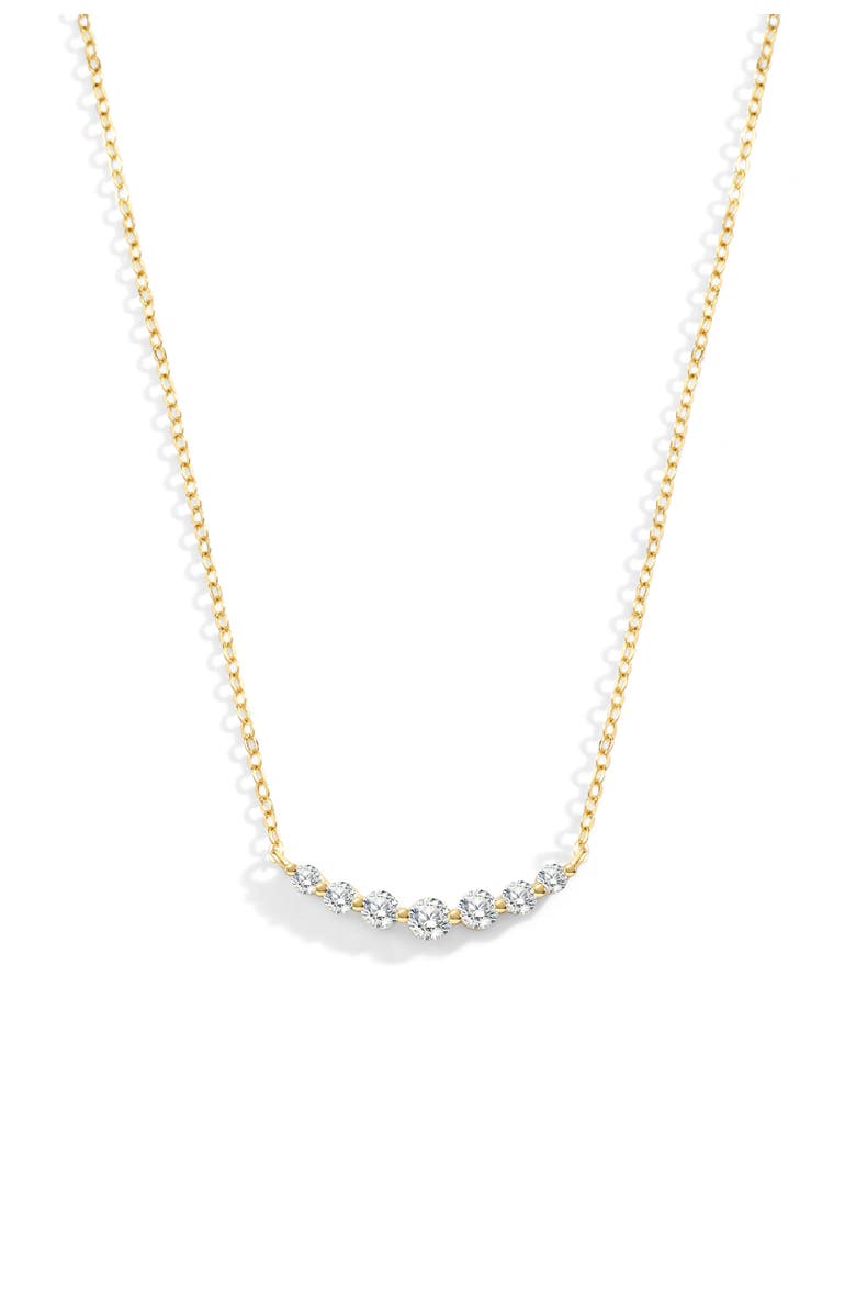 Mint & Lily Classic Arc Diamond Necklace, Main, color, 18K Gold Over Sterling Silver