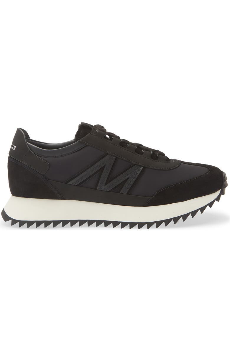 Moncler Pacey2 Suede & Nubuck Sneaker, Alternate, color, Black
