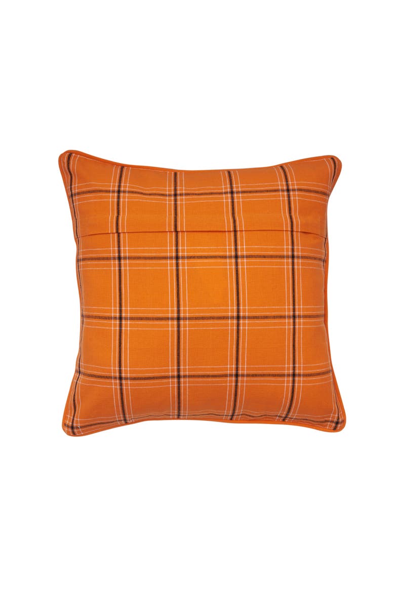 Halloween Tavern Pumpkin Jack-O-Lantern Accent Throw Pillow, 18" x 18", Alternate, color, White