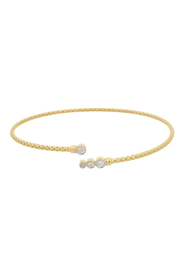 Diamond Mesh Cuff Bangle, Main, color, YELLOW
