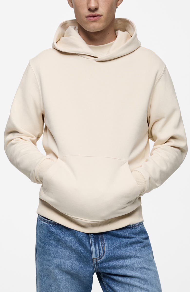 MANGO Regular Fit Cotton Blend Hoodie, Main, color, 