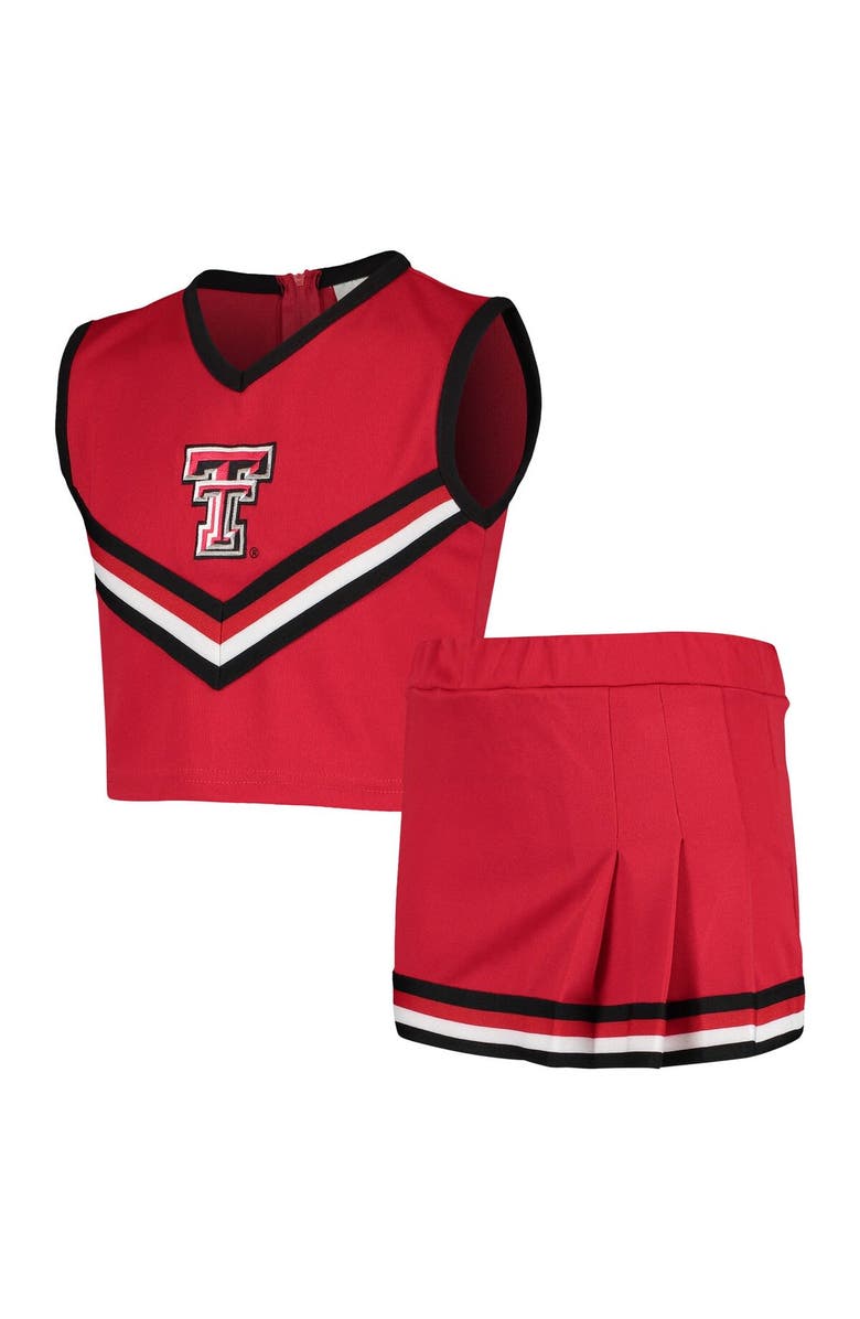 LITTLE KING Girls Youth Red Texas Tech Red Raiders Two-Piece Cheer Set, Main, color, Red