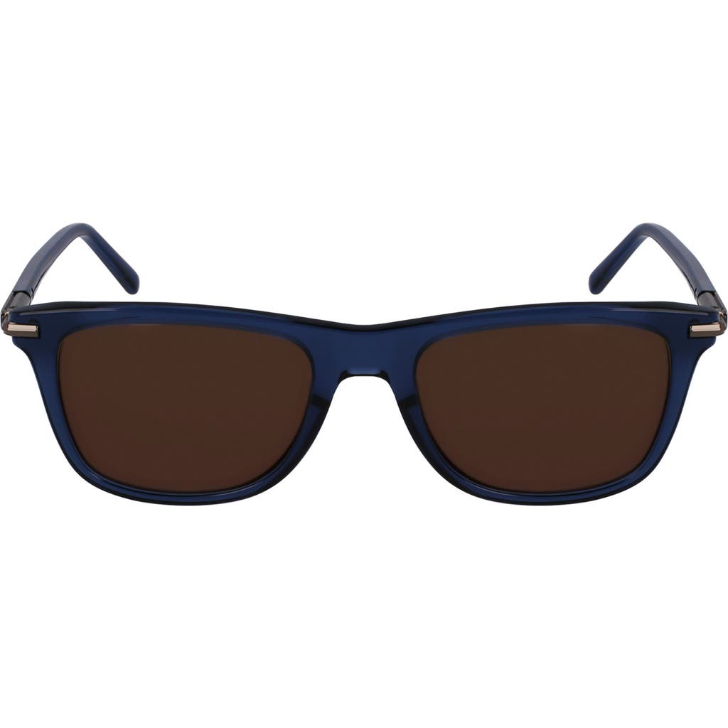 Ferragamo 54mm Modified Rectangular Sunglasses In Transparent Brown