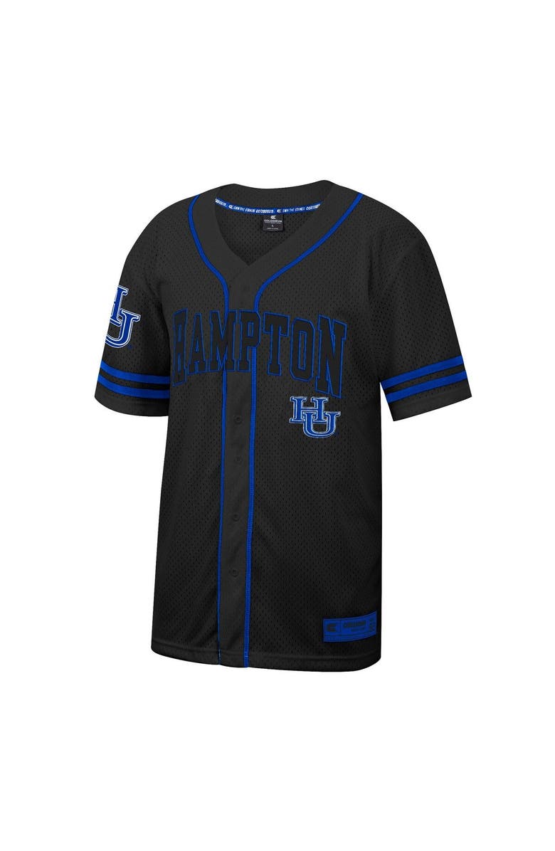 COLOSSEUM Men's Colosseum Black Hampton Pirates Free Spirited Mesh Button-Up Baseball Jersey, Alternate, color, 