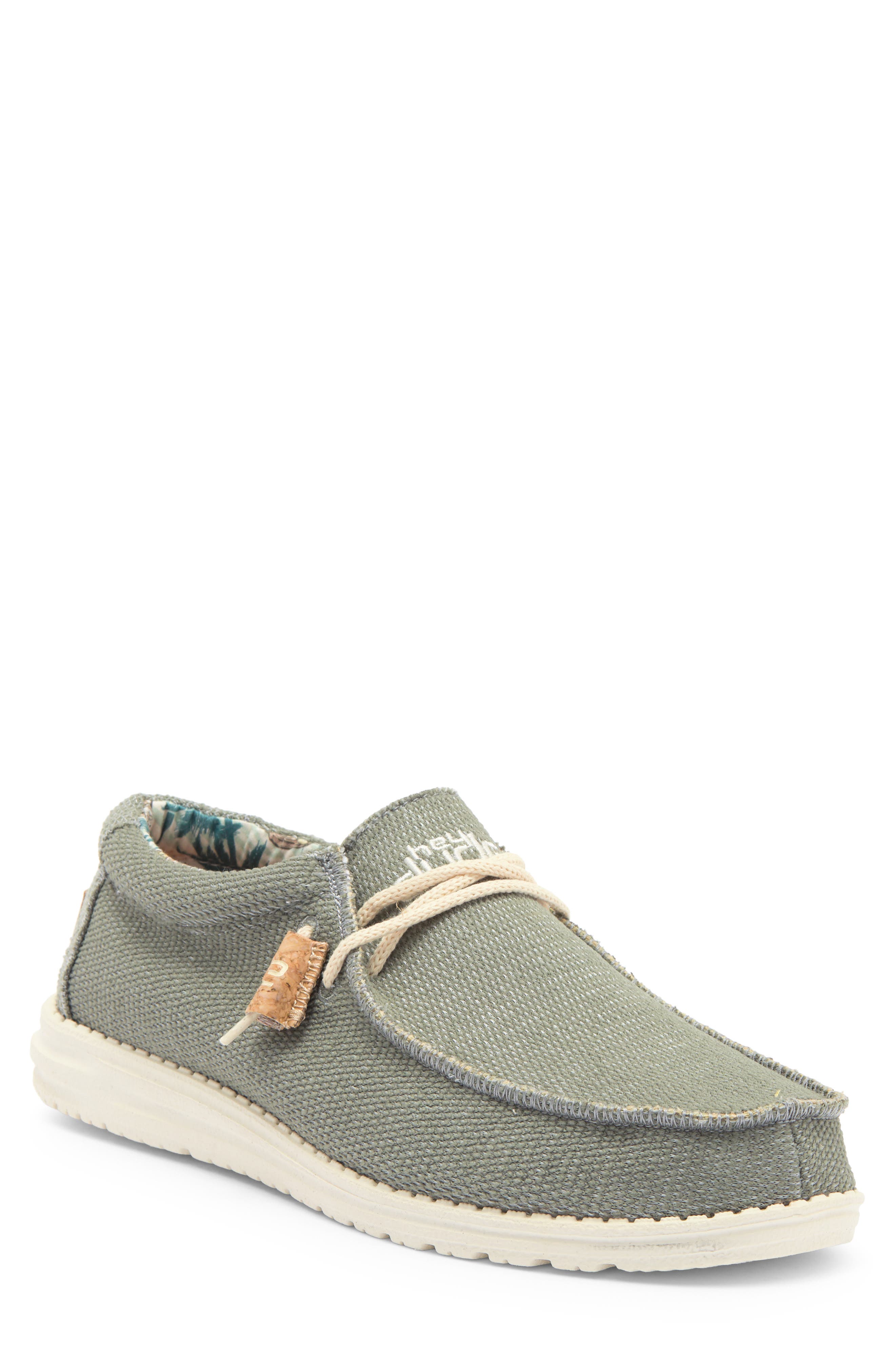 Hey Dude Wally Moc Toe Slip-On Shoe, Main, color, Sage