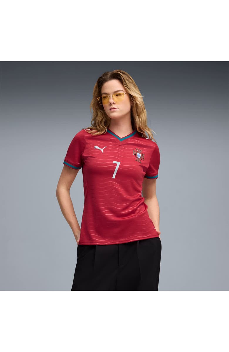 PUMA Women's Puma Cristiano Ronaldo Red Portugal National Team 2026 Home Replica Jersey, Main, color, Red