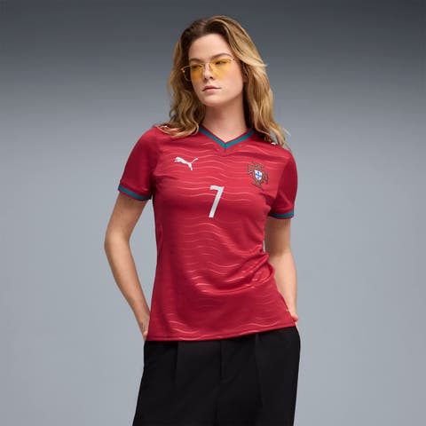 Women's Puma Cristiano Ronaldo Red Portugal National Team 2026 Home Replica Jersey