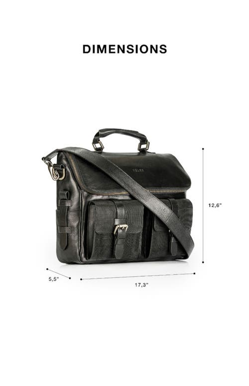 Velez "new Archaeology" Portable Leather Briefcase In Black