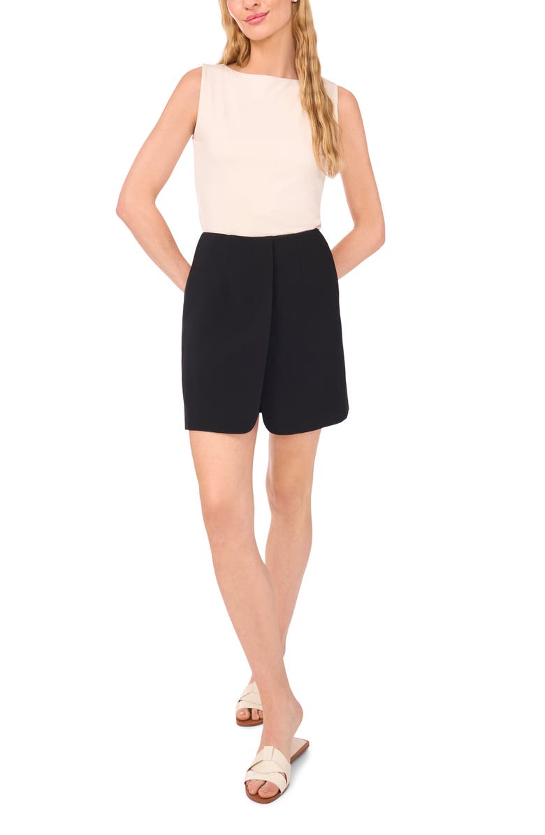Halogen<sup>®</sup> Flat Front Skort, Alternate, color, Rich Black