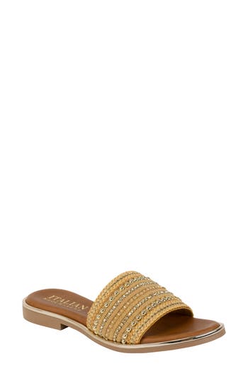 Italian Shoemakers Mitzy Slide Sandal In Natural
