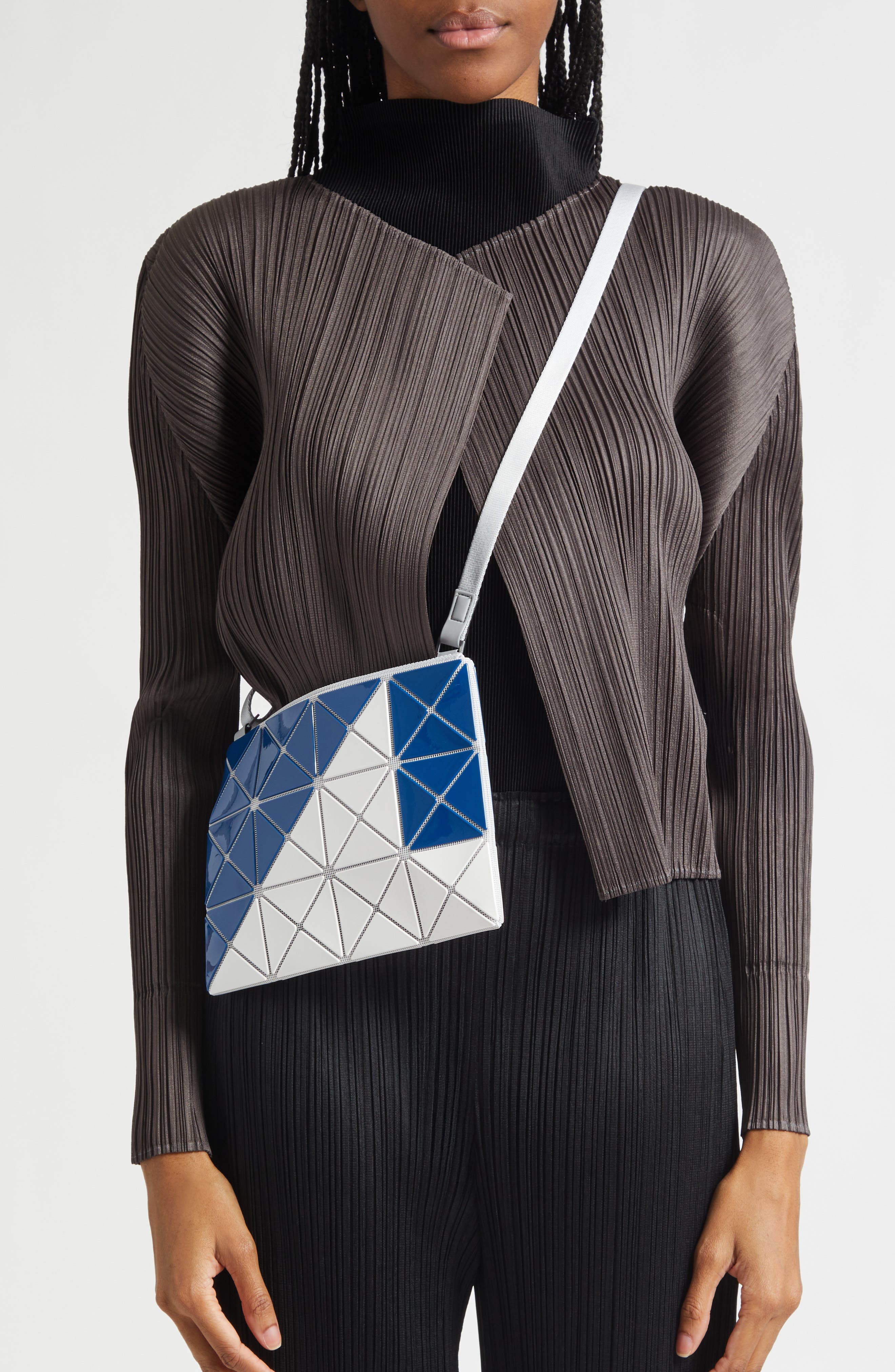 Bao Bao Issey Miyake Sign Prism Crossbody Bag, Alternate, color, Blue