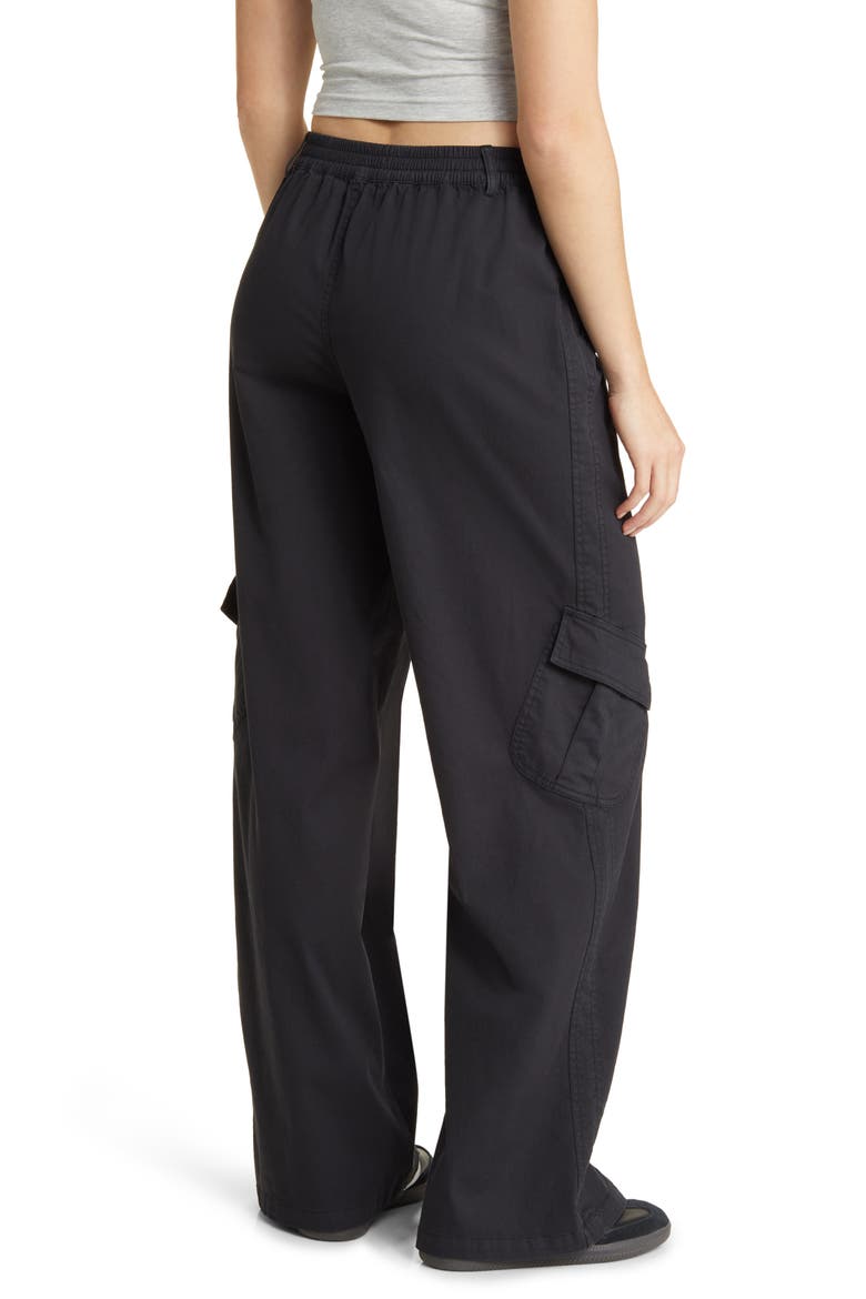 Wide Leg Cargo Pants, Alternate, color, BLACK JET