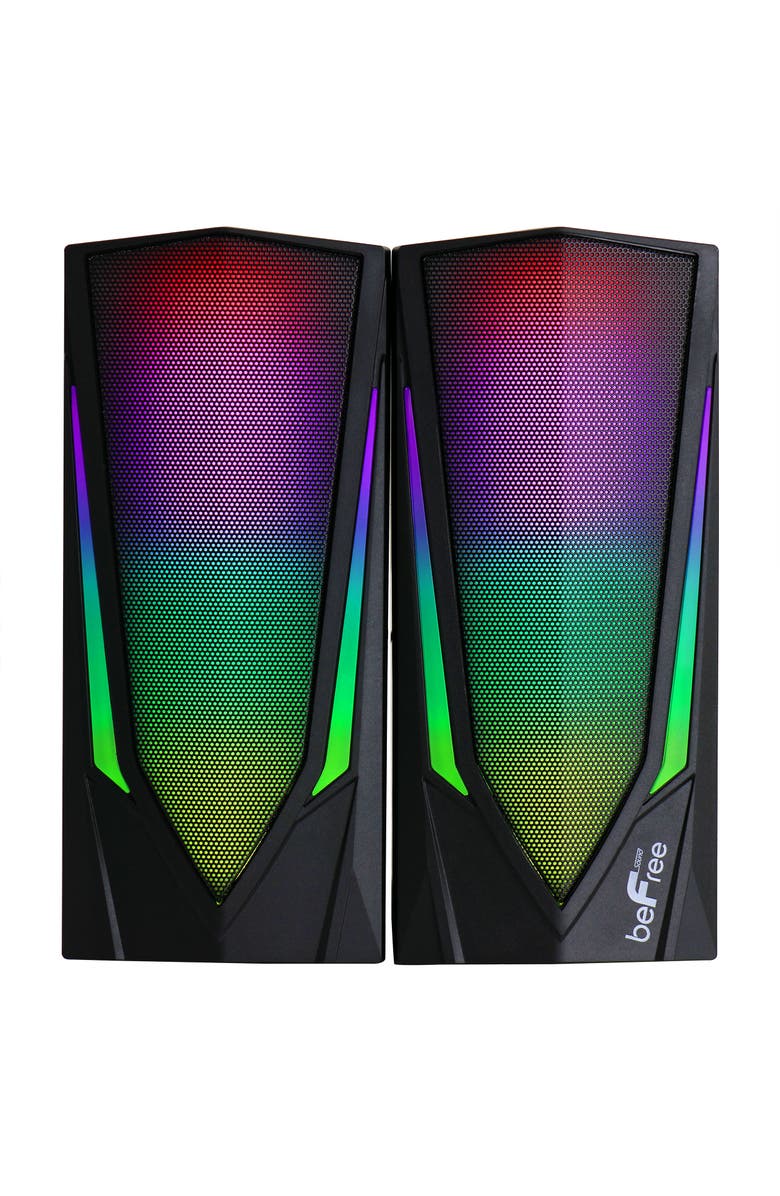 Befree Sound 2.0 Computer Speakers for Gaming with LED RGB Lights, Main, color, Black