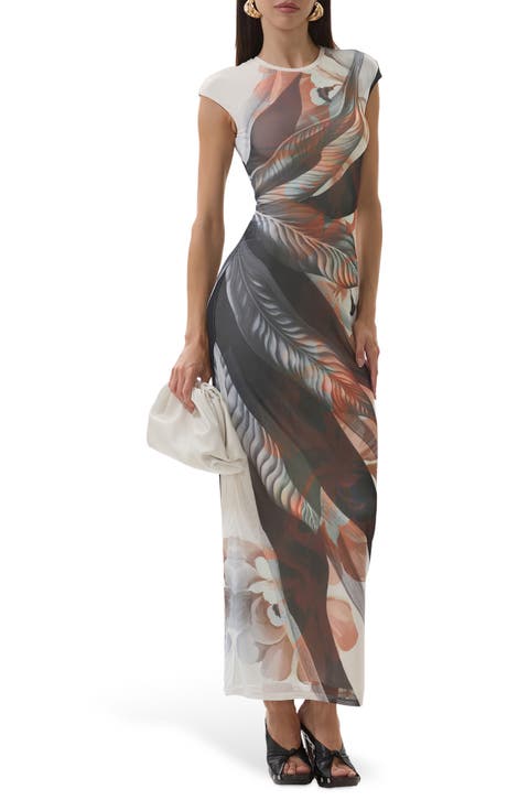 Cody Print Mesh Dress