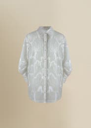 Contessa Mills Wicca Sheer Oversized Embroidered Tulle Dress