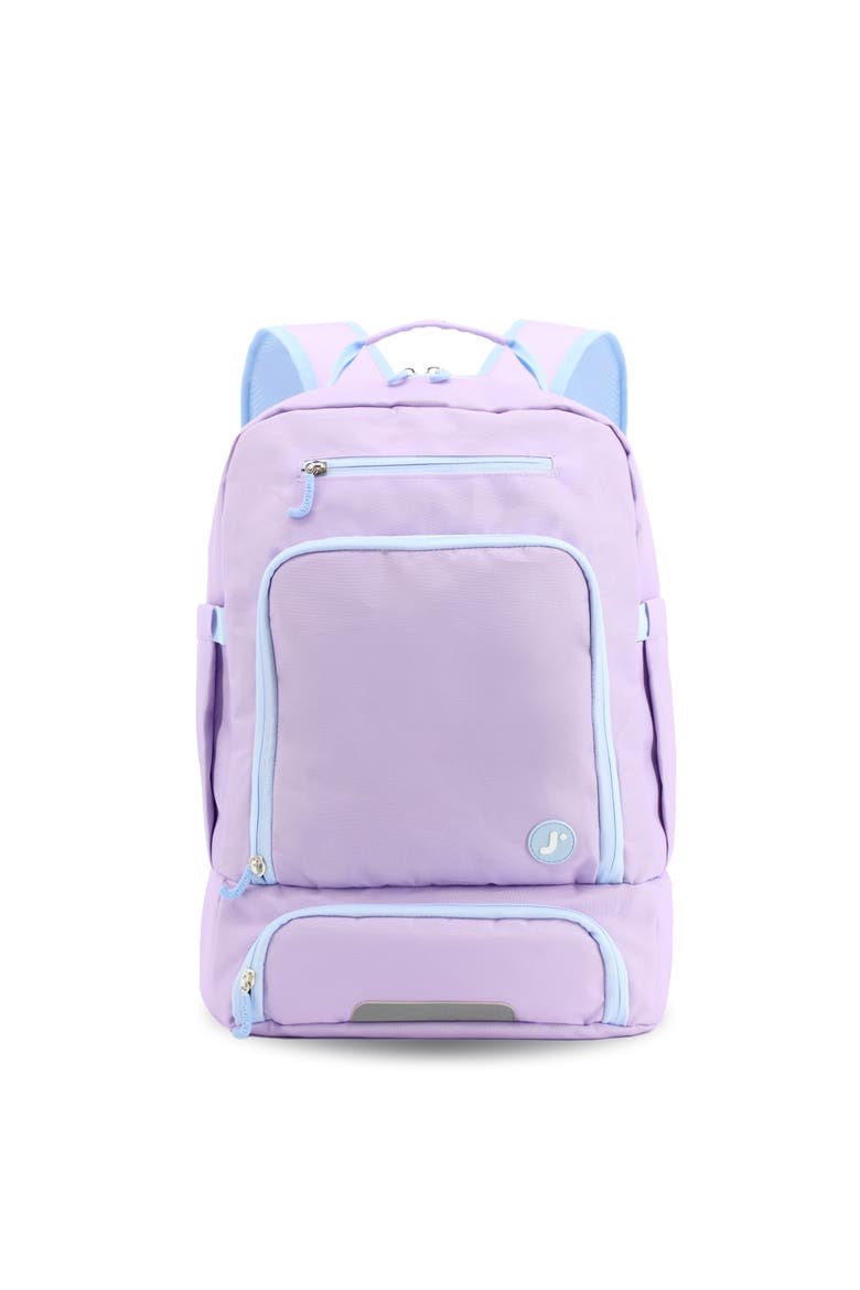 Unisex Packmate 2 in 1 School Backpack With Built-in Lunch Bag, Alternate, color, Purple