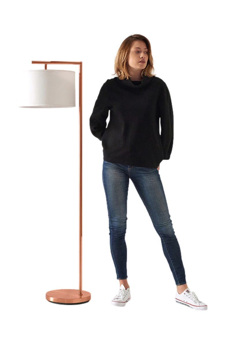 Brightech Montage Modern 60' LED Smart Home Compatible Floor Lamp, Alternate, color, Rose Gold