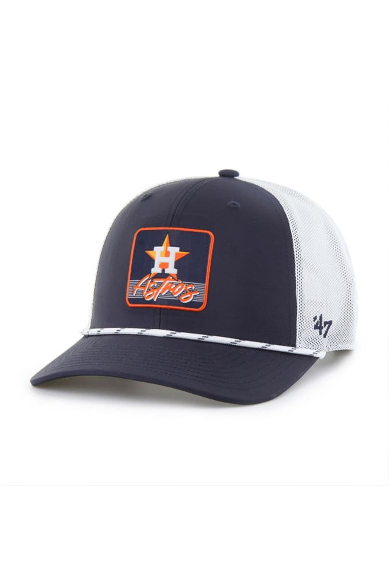 Men's '47 Navy/White Houston Astros Scratch Adjustable Trucker Hat, Main, color, Navy