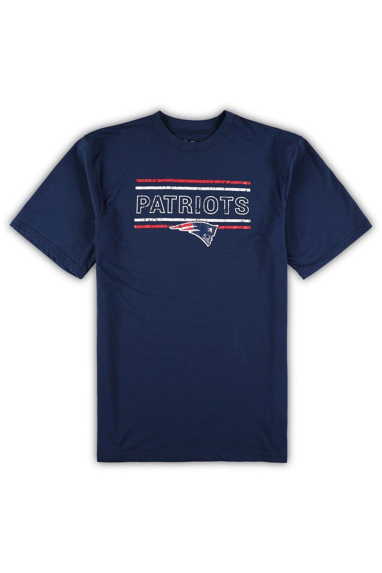 Men's Concepts Sport Navy/Red New England Patriots Big & Tall Flannel Sleep Set, Alternate, color, Navy