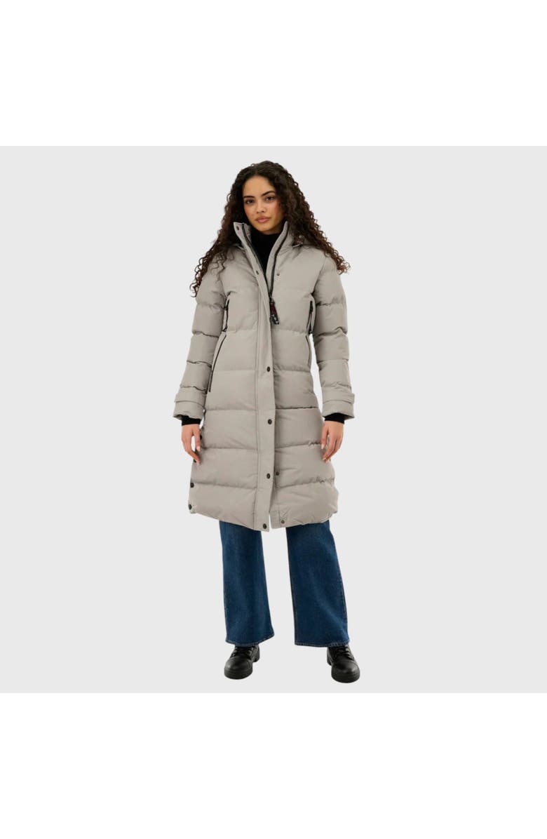 CANADA WEATHER GEAR Quilted Maxi Long Jacket, Main, color, Stone
