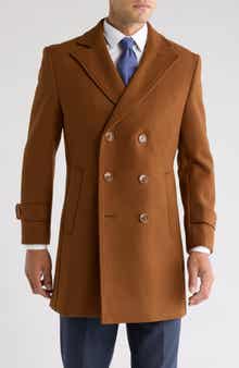 Braveman Double Breasted Wool Blend Pea Coat
