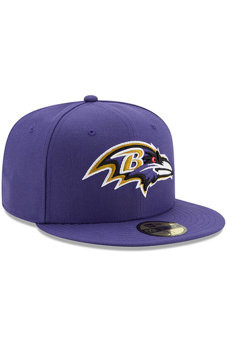New Era Men's New Era Purple Baltimore Ravens Omaha 59FIFTY Hat, Alternate, color, Purple