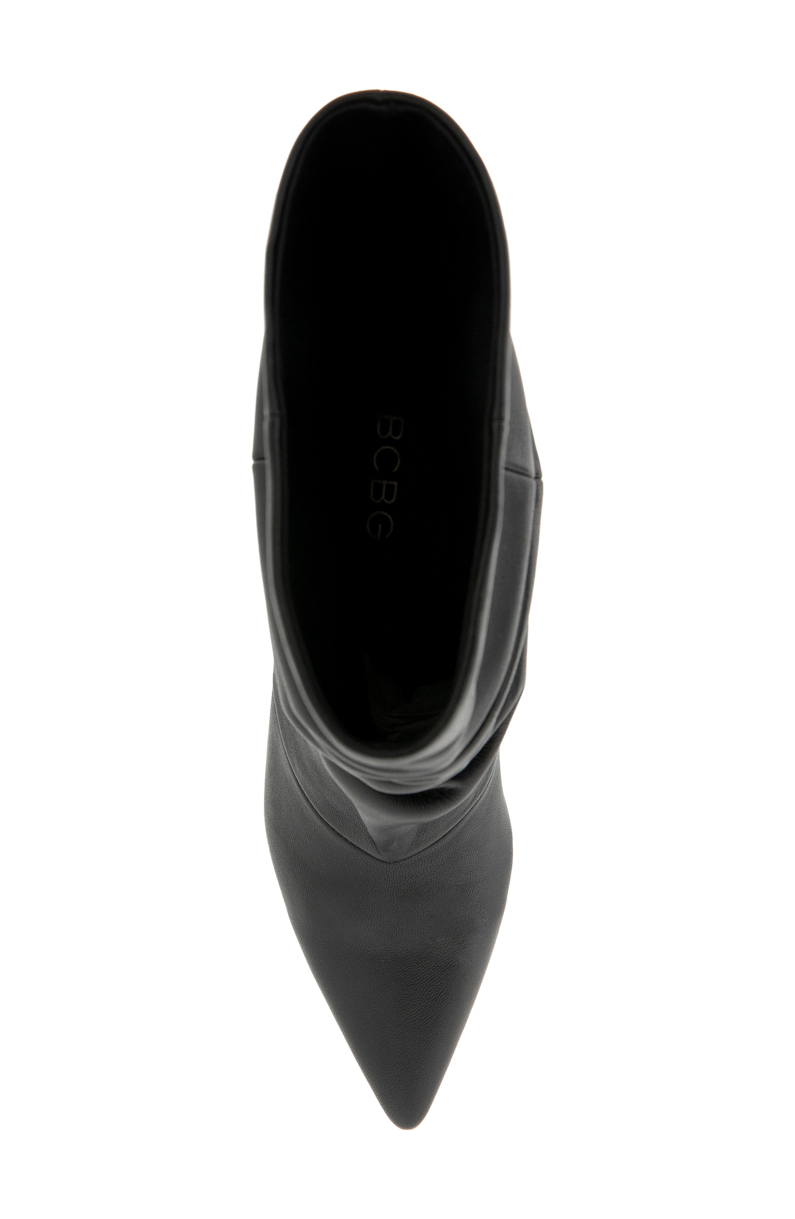 Dinay Pointed Toe Bootie, Alternate, color, BLACK LEATHER