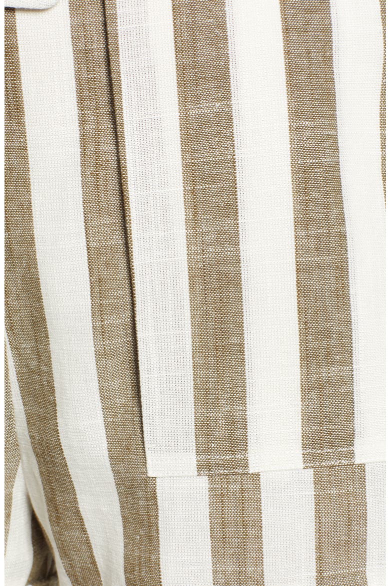 Chriselle Lim Cherie Shorts, Alternate, color, OLIVE STRIPE