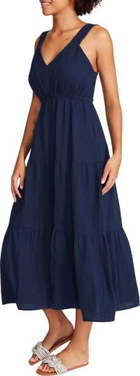 Steve Madden Amira Tiered Cotton Midi Dress | Nordstromrack