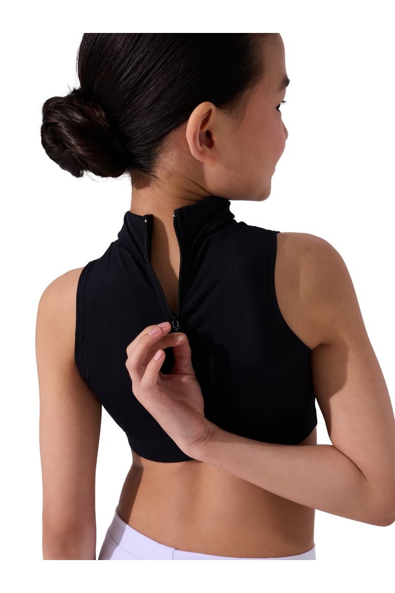 Team Basics Mock Neck Top, Alternate, color, Black