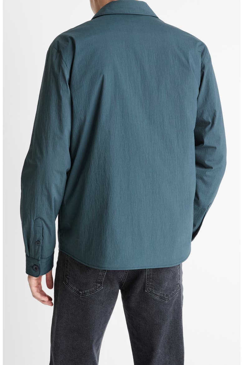 Insulated Cotton Blend Button-Up Shirt Jacket, Alternate, color, CLEAR LAKE