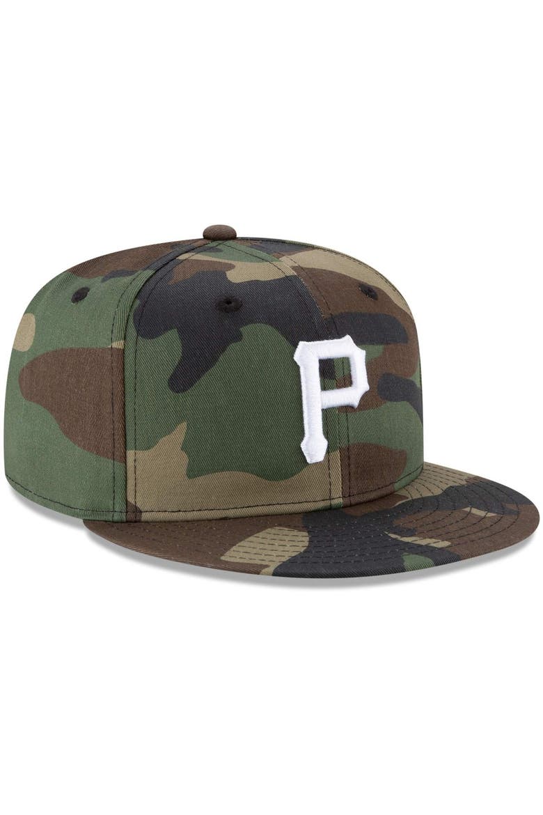 Men's New Era Camo Pittsburgh Pirates Basic 9FIFTY Snapback Hat, Alternate, color, Camo