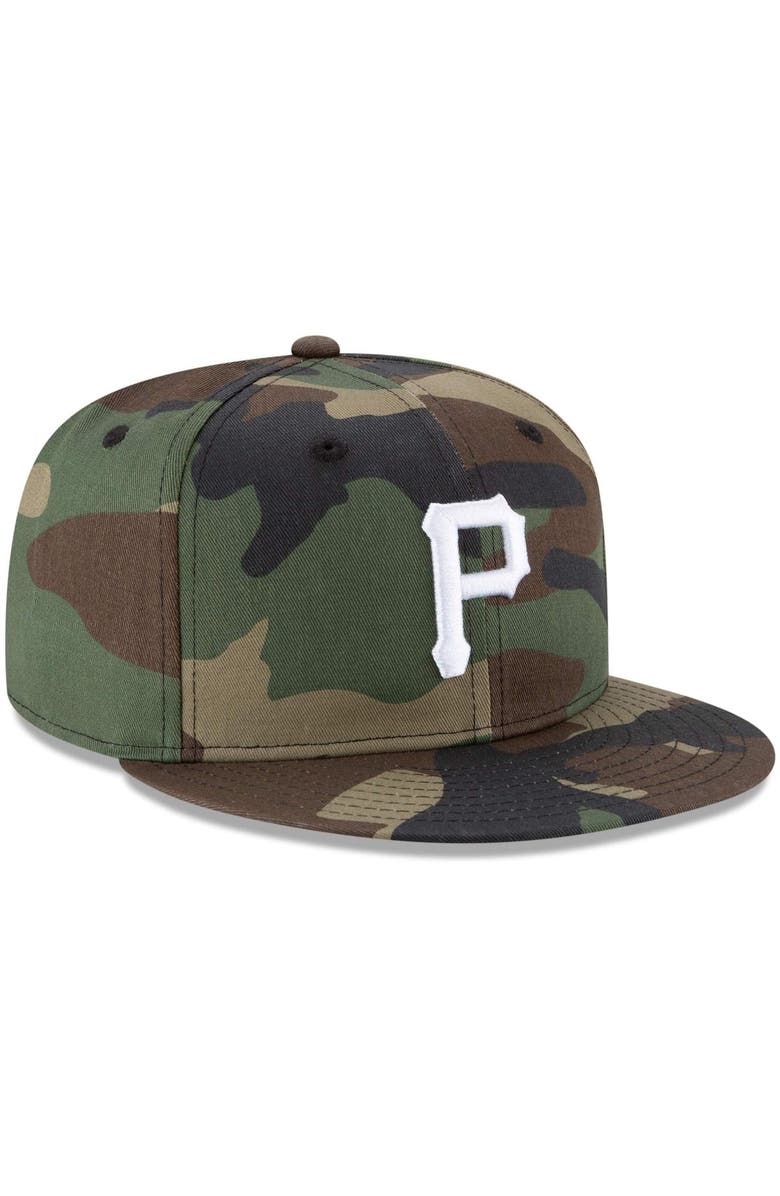 New Era Men's New Era Camo Pittsburgh Pirates Basic 9FIFTY Snapback Hat, Alternate, color,