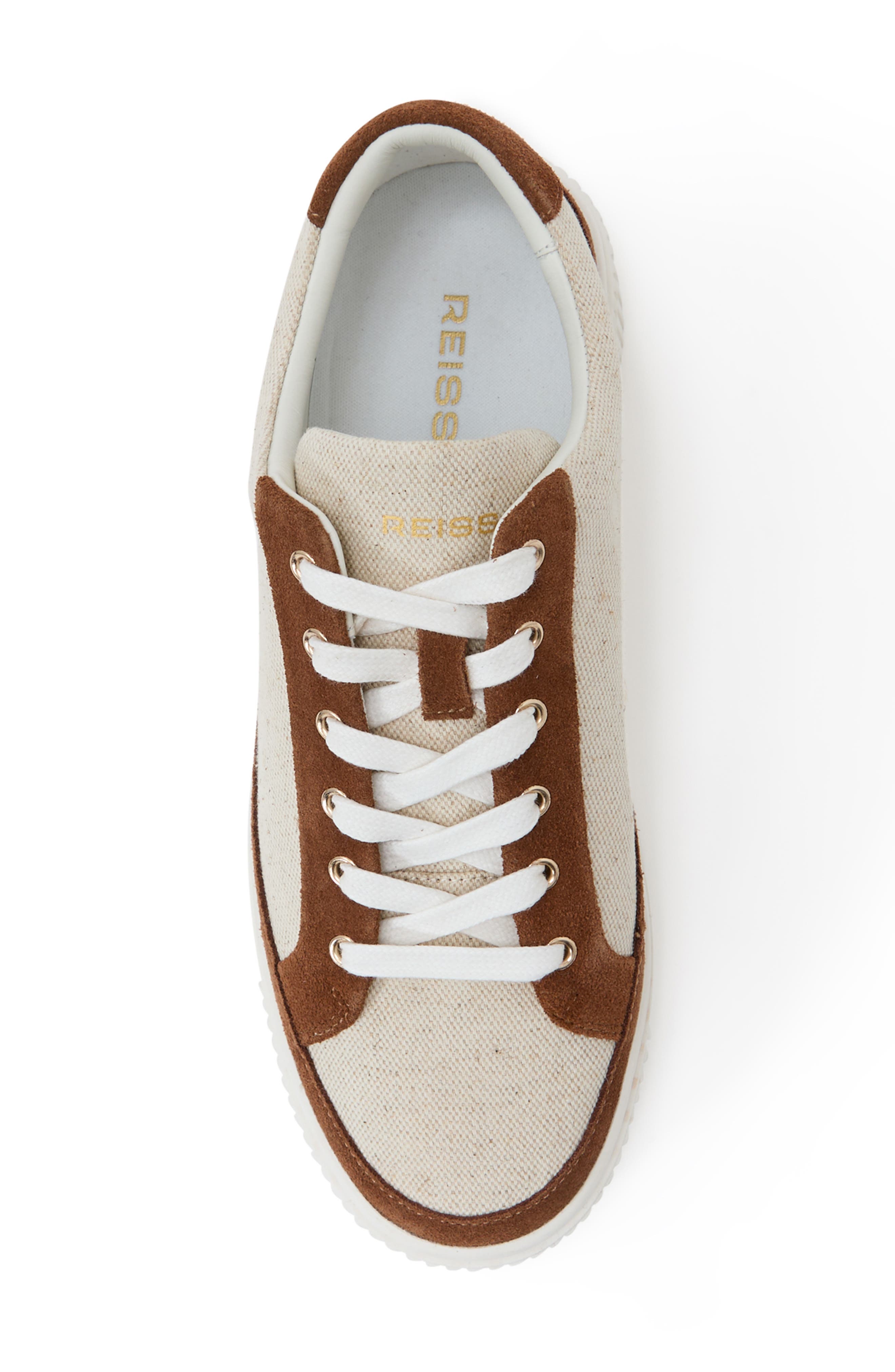 Reiss Leanne Platform Sneaker, Alternate, color, Natural/ Tan