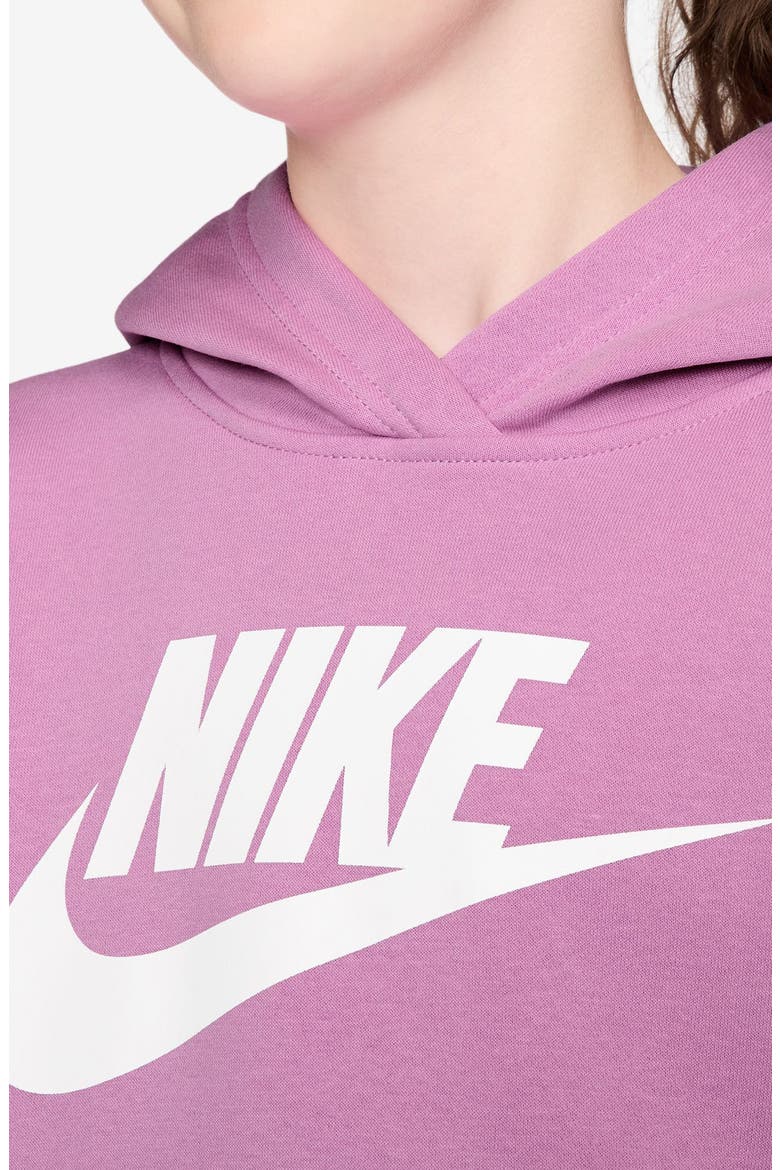 Kids' Sportswear Club Fleece Hoodie, Alternate, color, LIGHT MAGENTA/ WHITE