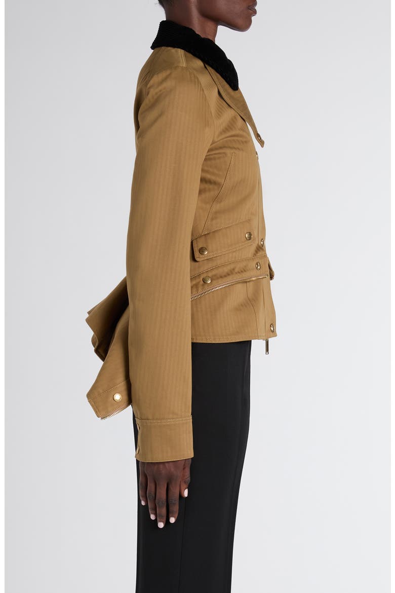 Kickback Cotton Herringbone Jacket, Alternate, color, LIGHT BROWN